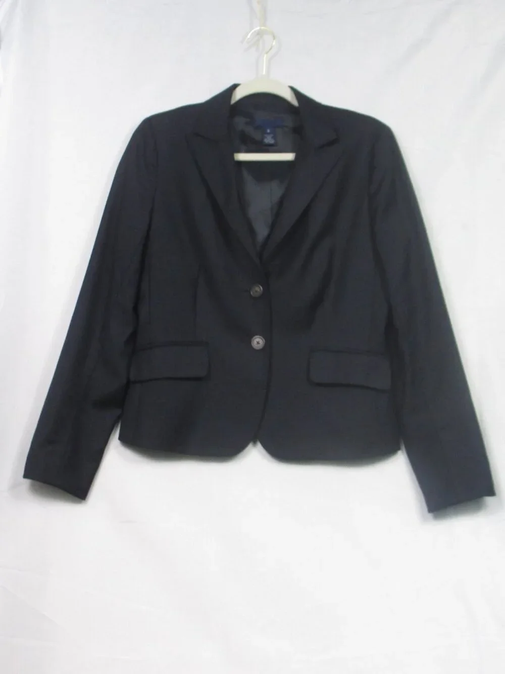 J. Crew Women's Navy 100% Wool Single Breasted Blazer Jacket in Super 120’s Sz 6